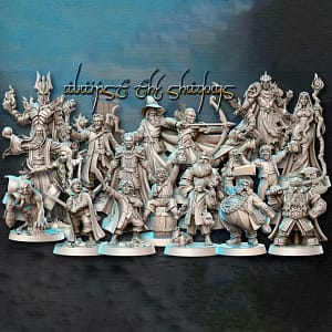 Kit de 19 Miniaturas RPG e jogos de tabuleiro baseado no Senhor Dos Anéis