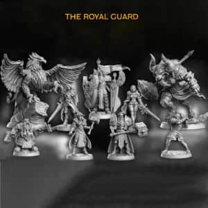 Kit de 9 Miniaturas RPG e Jogos - Coleção Royal Guard