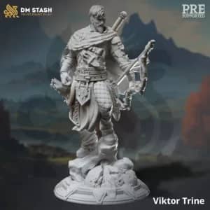 Miniatura Viktor Trine para RPG - Coleção The Dragon Pact