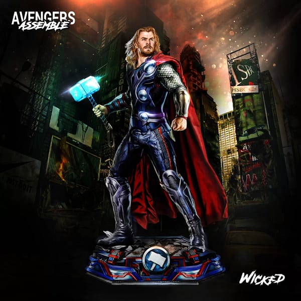 Escultura Thor - Avengers Assemble - com 36 cm de altura - Image 2