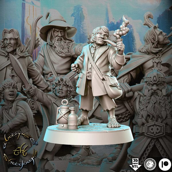 Miniatura Rosco Goodsong (Bilbo) para RPG - Coleção Against the Shadow - Image 4