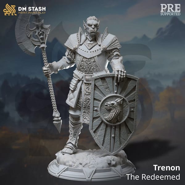Miniatura Trenon the Redeemed para RPG - Coleção The Dragon Pact
