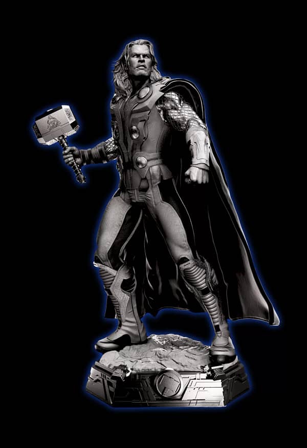 Escultura Thor - Avengers Assemble - com 36 cm de altura - Image 4